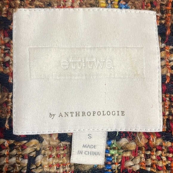 Anthropologie x Ett Twa • berwyn tweed jacket red sz S - Picture 14 of 14